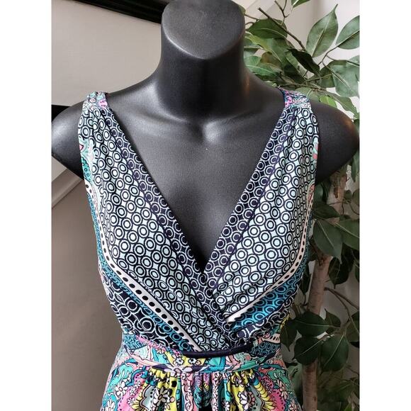 John Paul Richard Womens Multi Floral Backless Wide Strap Long Maxi Dress Size S - Picture 2 of 12